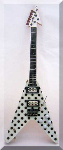 ZAKK WYDLE Miniature Guitar Replica POLKA DOTS w/ name tag