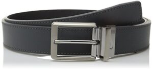 nike men's core reversible belt, dark grey/black, 38