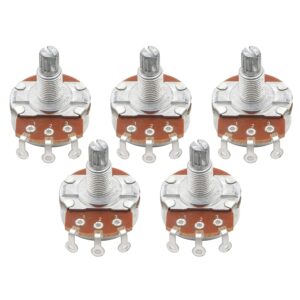 long split shaft 18mm guitar potentiometers a500k-ohm big control pots for electric bass guitar pack of 5