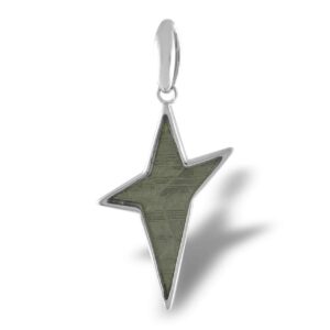 starborn creations sterling silver muonionalusta meteorite star pendant