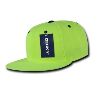 decky unisex adult flat baseball-caps, neon yellow