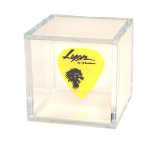 Clear Display Box Case with Guitar Pick Holder for Any Collectible Guitar Pick