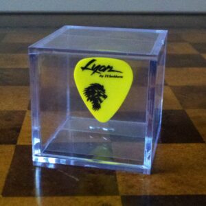 Clear Display Box Case with Guitar Pick Holder for Any Collectible Guitar Pick