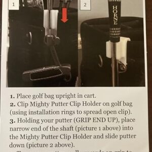 Horne Golf Mighty Putter Clip Holder for The Golf Bag