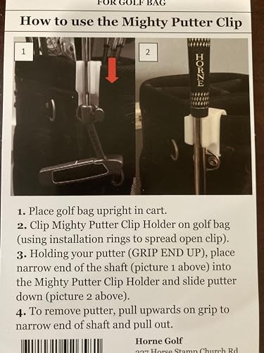 Horne Golf Mighty Putter Clip Holder for The Golf Bag