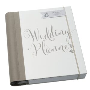 Busy B 4443 Bride to B Script Wedding Planner - perfect engagement gift with checklists, pockets and an undated planning countdown.