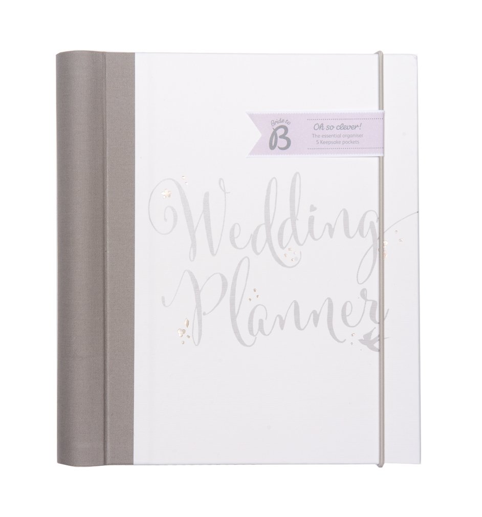 Busy B 4443 Bride to B Script Wedding Planner - perfect engagement gift with checklists, pockets and an undated planning countdown.