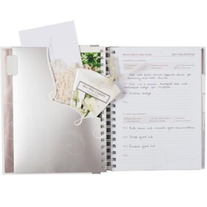 Busy B 4443 Bride to B Script Wedding Planner - perfect engagement gift with checklists, pockets and an undated planning countdown.