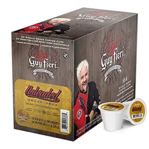 Guy Fieri Flavortown Roasts Decaffeinated Coffee Pods, Unleaded Medium Roast Decaf Coffee, Single Serve Cups for Keurig K Cup Brewers,24 Count(Pack of 1)