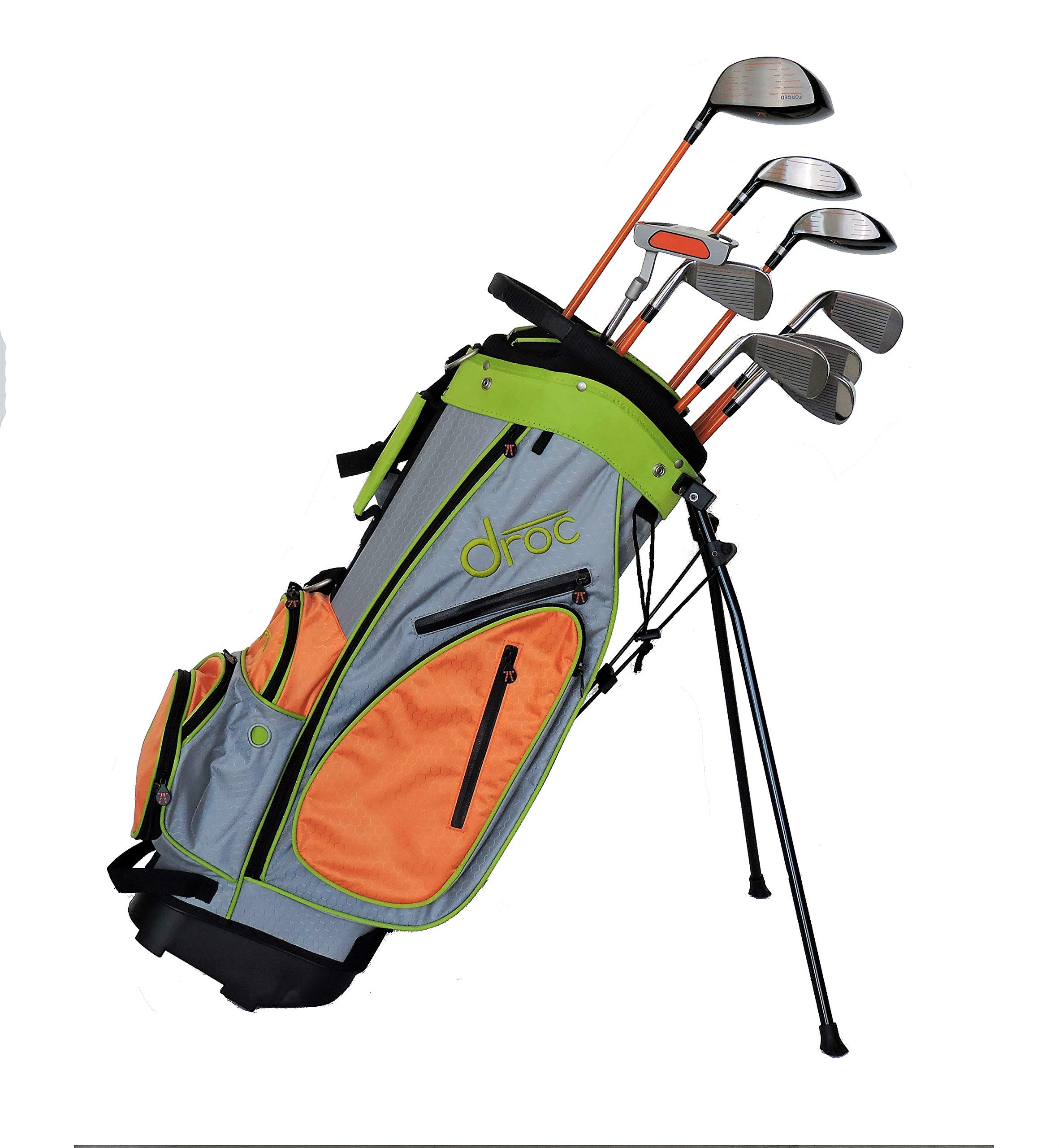 Droc - Dimond Series 9 Pieces Golf Club Set and Golf Bag Age 9-12 Boys Right Handed