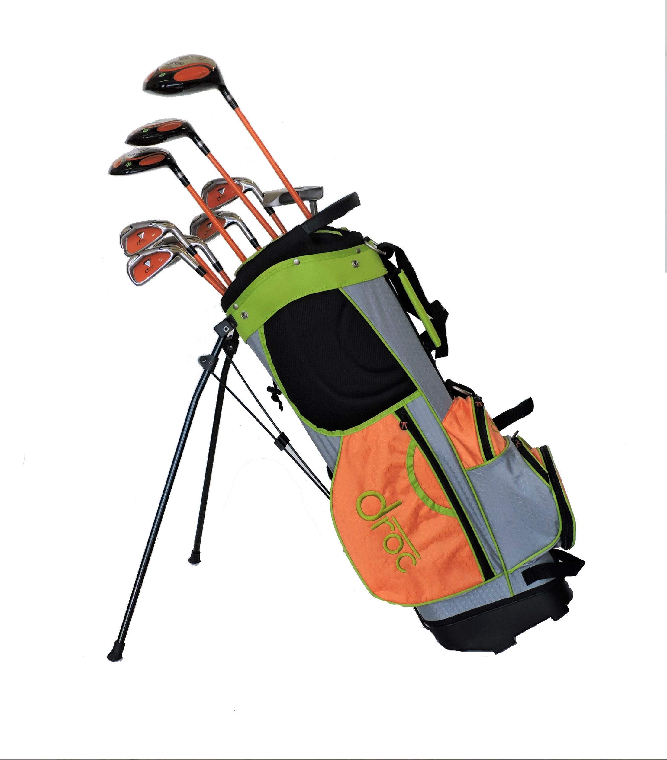 Droc - Dimond Series 9 Pieces Golf Club Set and Golf Bag Age 9-12 Boys Right Handed