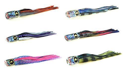 Santos Tournament Grade Tackle Marlin Offshore Big Game Trolling Lure Pack, Black/Blue