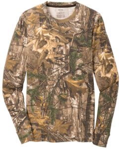 joe's usa 100% cotton pocket long sleeve tee camouflage hunting shirts-x-large