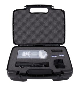 casematix portable recorder case compatible with zoom h8 handy recorder, zoom r4 multitrak handheld recorder or podtrak p4 podcast recorders with charger and accessories - includes case only