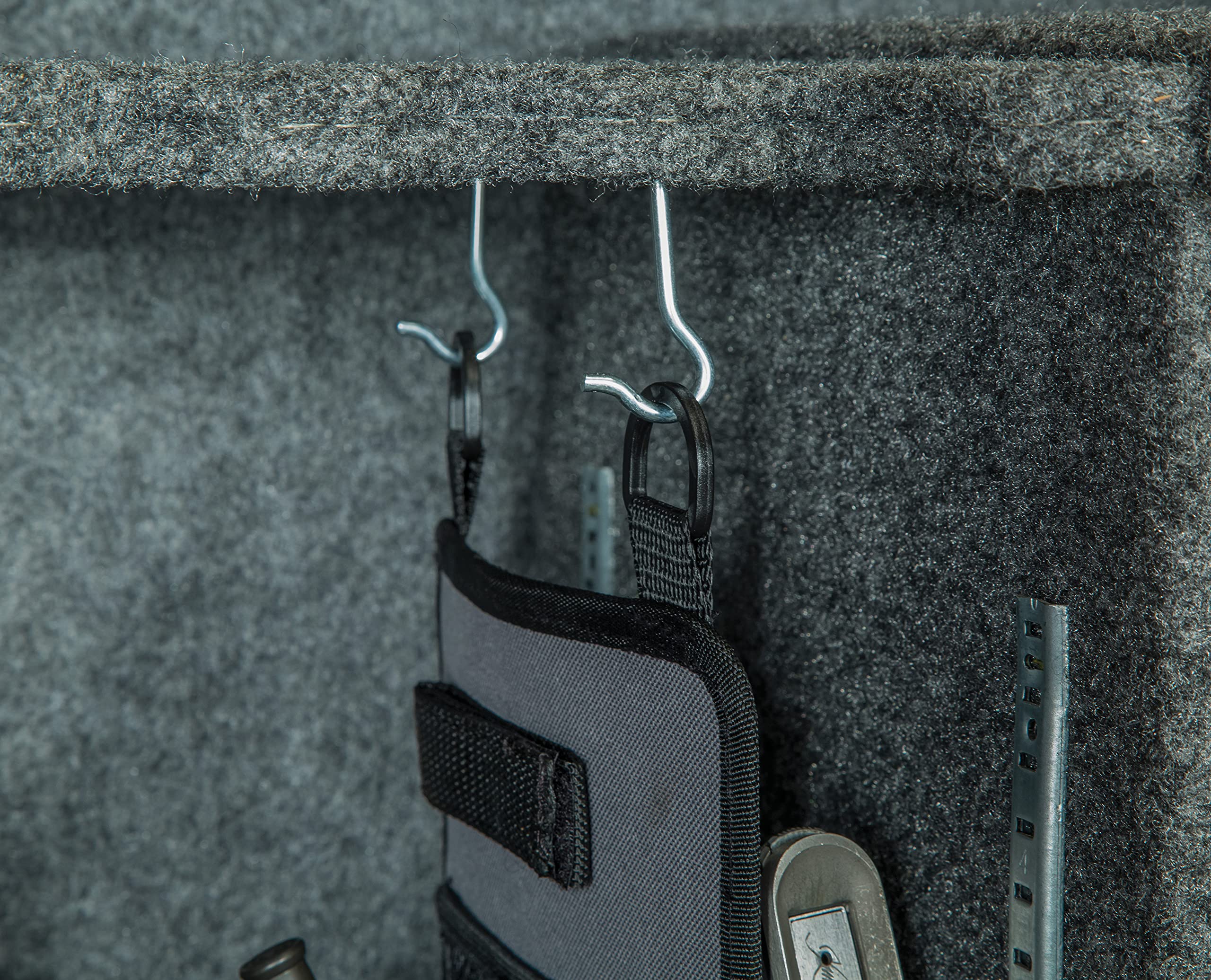 Lockdown Handgun and Tactical Rifle Upper Hanger with Mesh Pockets for Gun Vault Organization, Storage and Security