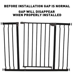 Dreambaby Liberty Security Baby Safety Gate - with Smart Stay Open Feature - Fits Openings 39-42 inches Wide - Black - Model L920BB