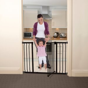 Dreambaby Liberty Security Baby Safety Gate - with Smart Stay Open Feature - Fits Openings 39-42 inches Wide - Black - Model L920BB