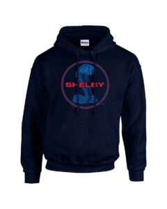 ford mustang shelby cobra hooded sweatshirt blue and red hoodie hood racing performance tough muscle car design-navy-small