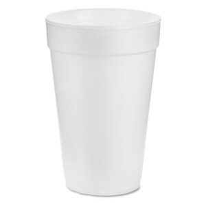 dart 20j16 3.7" top & 2.4" bottom diameter, 6.1" height, big drink foam cup, 20 oz, (1 pack of 25)