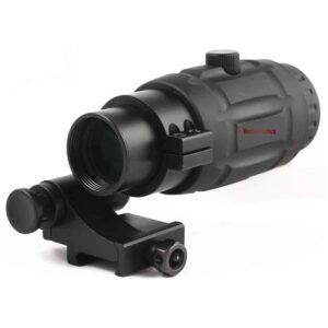 tac vector optics rubber armored 3x magnifier holographic red dot sight scope flip to side qd weaver mount color black