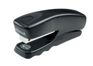 rexel gemini half strip stapler, 15 sheet capacity, uses 24/6 and 26/6 staples, plastic body, black, 2104107