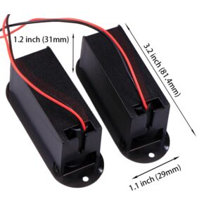 9V Battery Box Case Holder for Active Guitar Bass Pickup (Pack of 2)