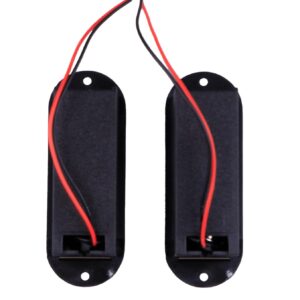 9V Battery Box Case Holder for Active Guitar Bass Pickup (Pack of 2)