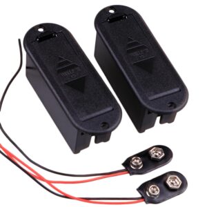 9V Battery Box Case Holder for Active Guitar Bass Pickup (Pack of 2)