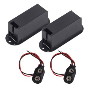 9V Battery Box Case Holder for Active Guitar Bass Pickup (Pack of 2)