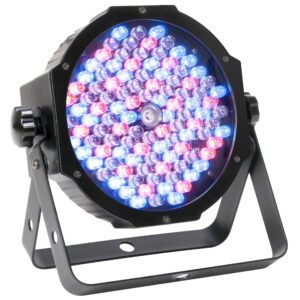 adj products 1226200045 mega par profile plus, multi-use led par can lighting fixture with rgb and uv meg358