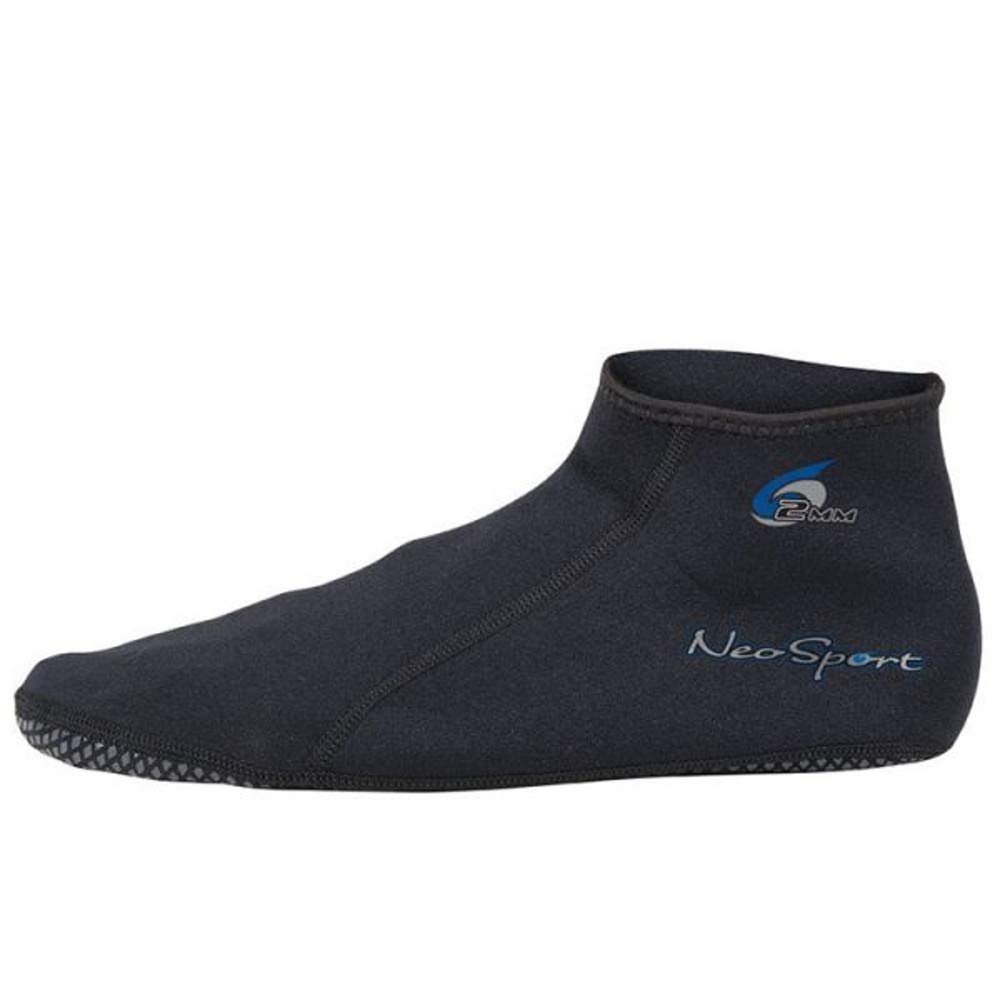 NeoSport 2mm Neoprene Snorkel Low-top Socks, Black - Size 4