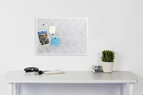 Umbra Trigon, Wall Mounted Bulletin Board, Magnetic Board, and Message Board, White