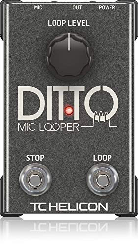 TC Helicon DITTO MIC LOOPER Easy to Use Two-Button Looper Pedal for Vocals and Acoustic Instruments