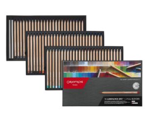 caran d'ache luminance 6901 clr pncl set 76 artist rng