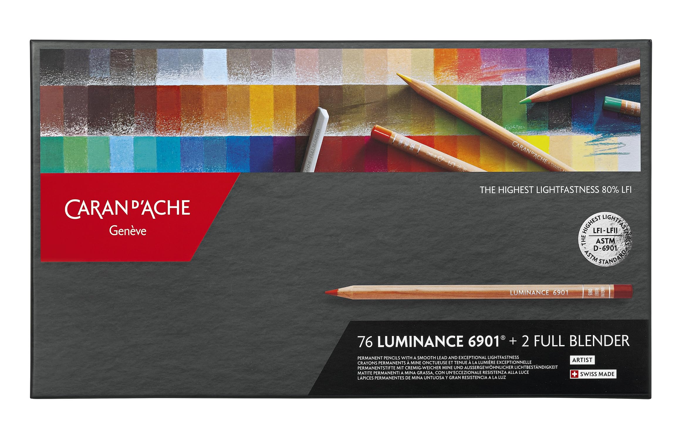 Caran d'Ache Luminance 6901 Clr Pncl Set 76 Artist Rng