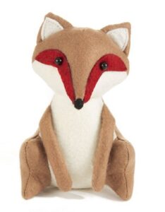 glucksteinhome soft felt brown fox seasonal decoration (6-1/2" tall)