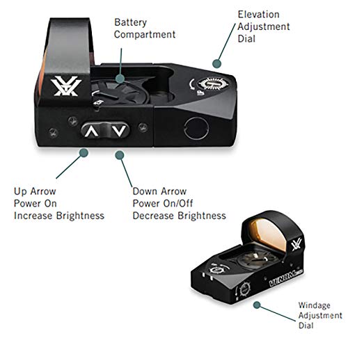 Vortex Optics Venom Red Dot Sight - 3 MOA Dot,Black