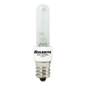 bulbrite kx60fr/e12 60-watt dimmable kx-2000 krypton/xenon t3, candelabra base, frost [4 pack]