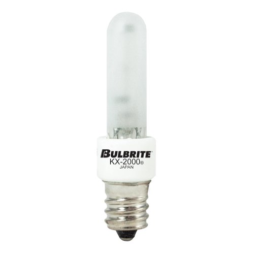 Bulbrite KX60FR/E12 60-Watt Dimmable KX-2000 Krypton/Xenon T3, Candelabra Base, Frost [4 Pack]