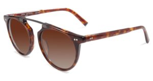 john varvatos men's v602 polarized round sunglasses, brown uf, 52 mm