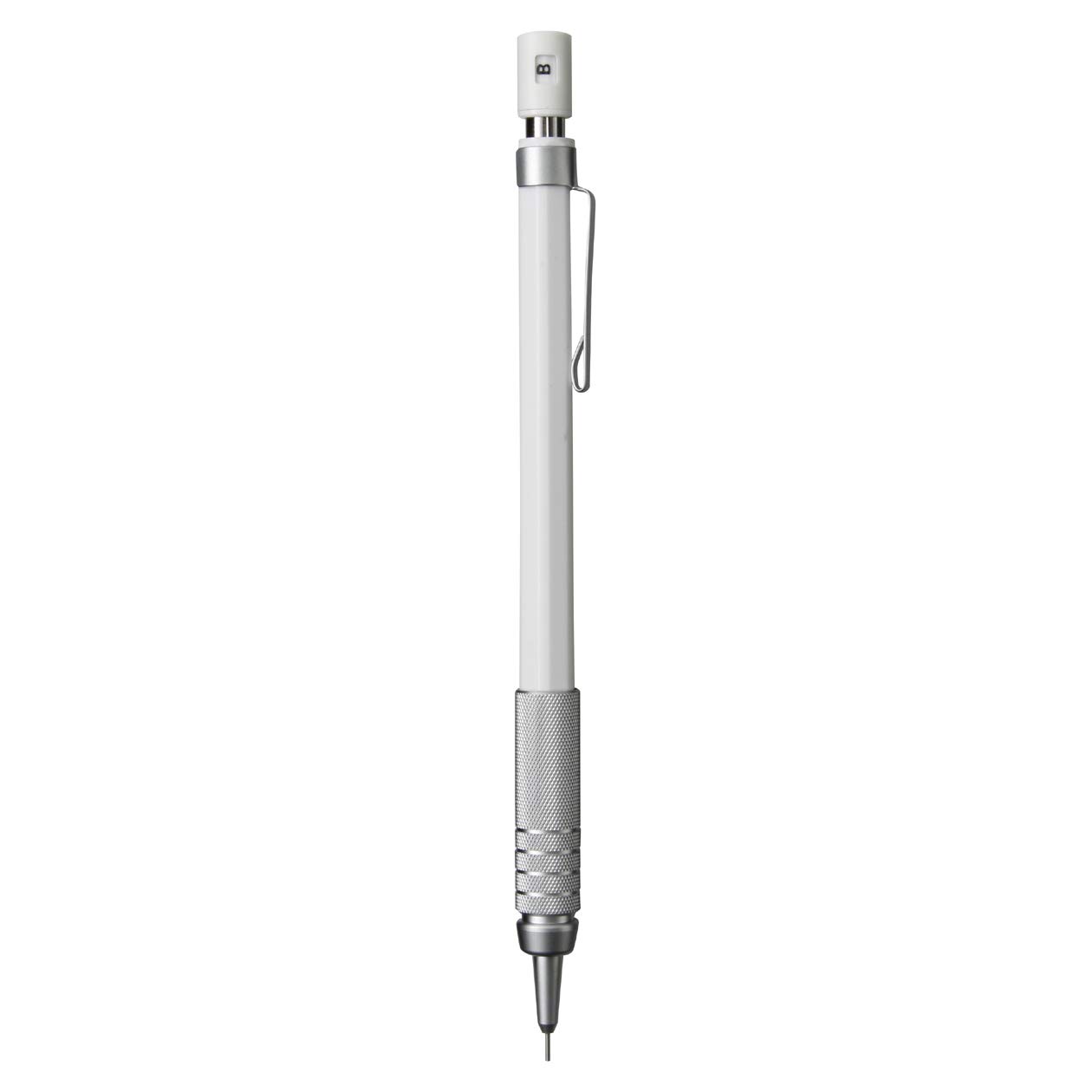 Muji 18617371 Low Center of Gravity Mechanical Pencil, White, 0.4 x 0.4 x 5.8 inches (11 x 9 x 147 mm), Lead Diameter 0.01 inches (0.3 mm)