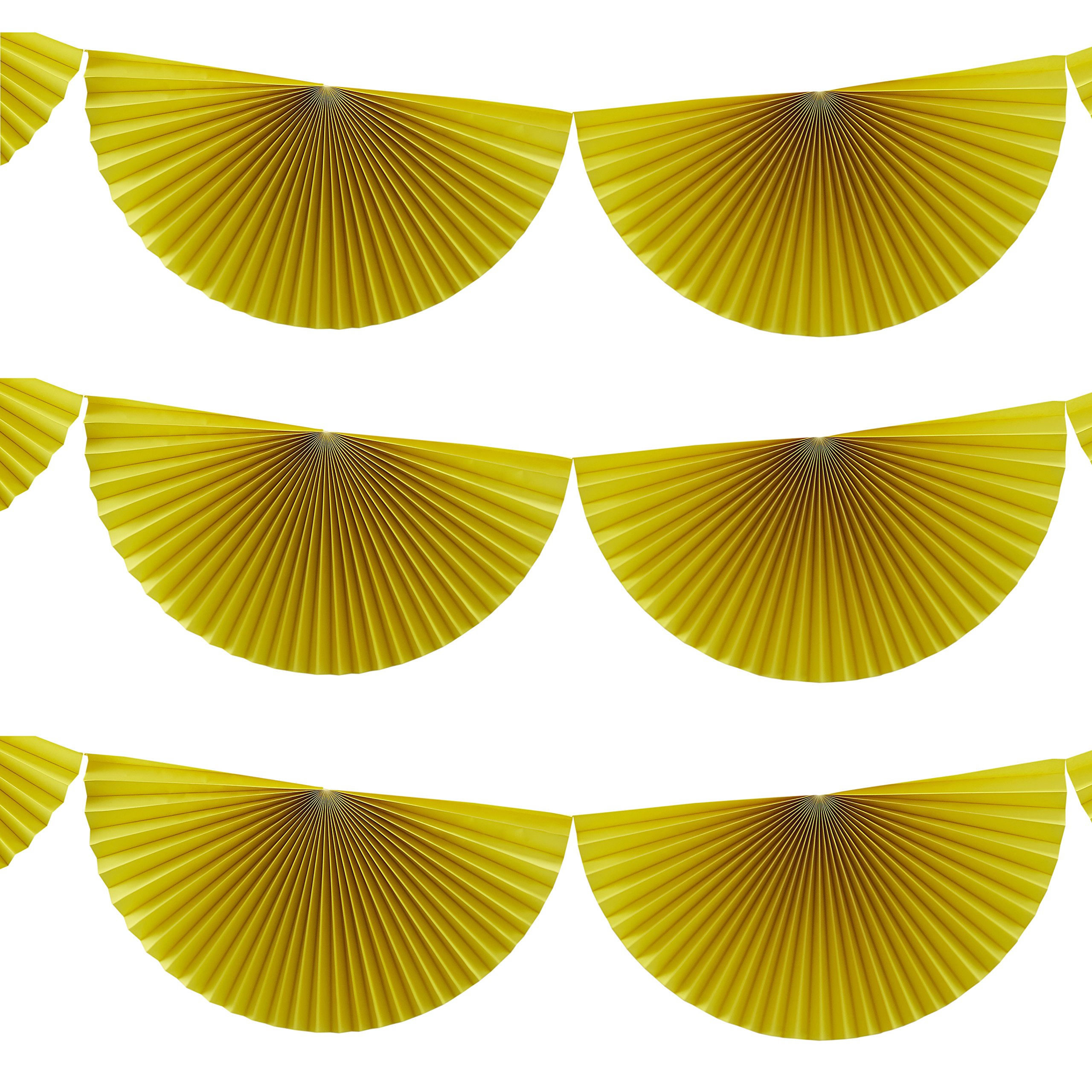 Ginger Ray Summer Fruits Hanging Fan Decoration Paper Bunting, Yellow