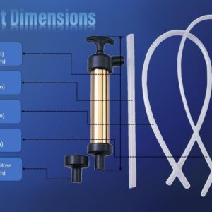 Pactrade Marine Engine Manual Oil Change Extractor Solid Brass Easy to Use Hand Pump Self-Priming Action - 9 Inches Long Perfect for Boats, Off-Road Vehicle, RVs, Auto