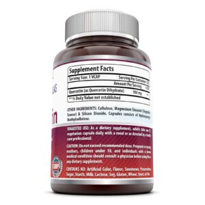 Amazing Formulas Quercetin 500mg 120 Veggie Capsules Supplement - Non-GMO - Gluten Free - Supports Overall Health & Well Being