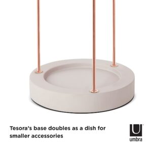 Umbra Tesora 3-Tier Jewelry Stand, Earring Holder, Accessory Organizer and Display, Concrete/Copper