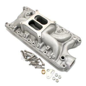 assault racing products pc4001 for small block ford dual plane satin aluminum intake 1500-6500 rpm sbf 260 289 302