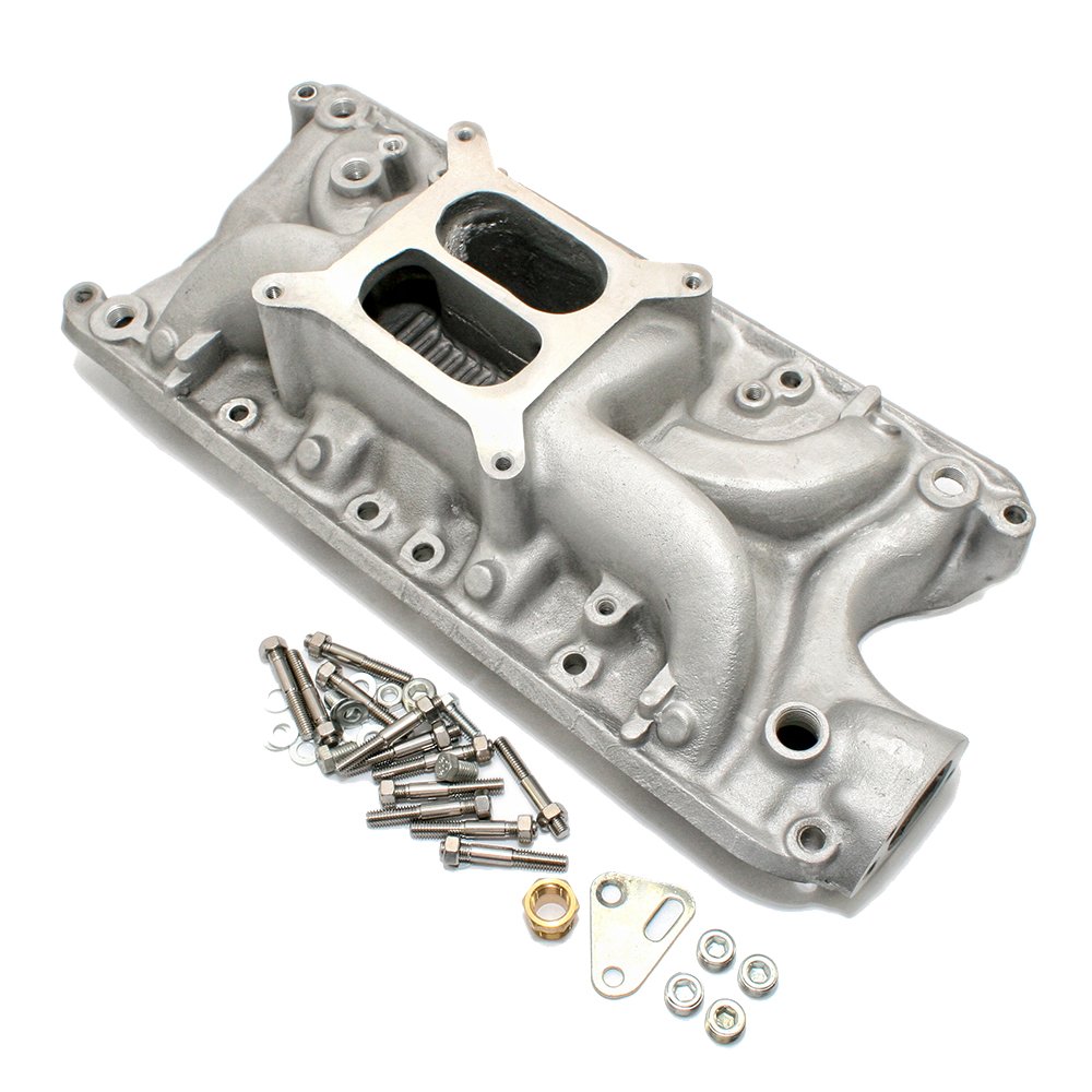 Assault Racing Products PC4001 for Small Block Ford Dual Plane Satin Aluminum Intake 1500-6500 RPM SBF 260 289 302