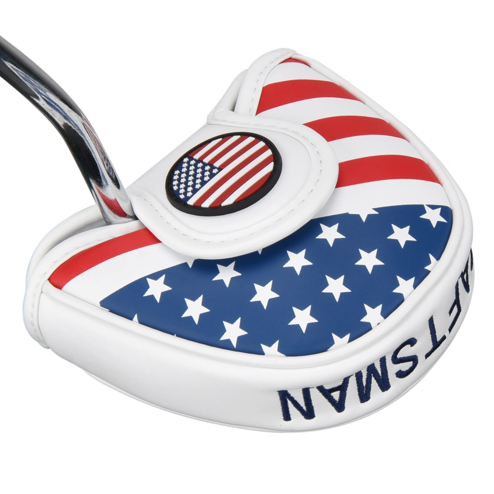 Craftsman Golf USA America Mallet Putter Cover Headcover for Scotty Cameron Odyssey (for Heel Shaft)