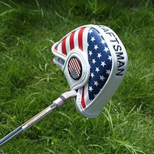 Craftsman Golf USA America Mallet Putter Cover Headcover for Scotty Cameron Odyssey (for Heel Shaft)