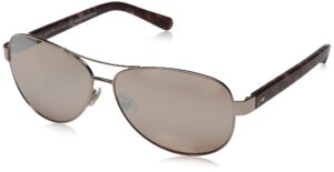 kate spade new york womens dalia 2 sunglasses, rose gold & brown rose mir, 58 mm us